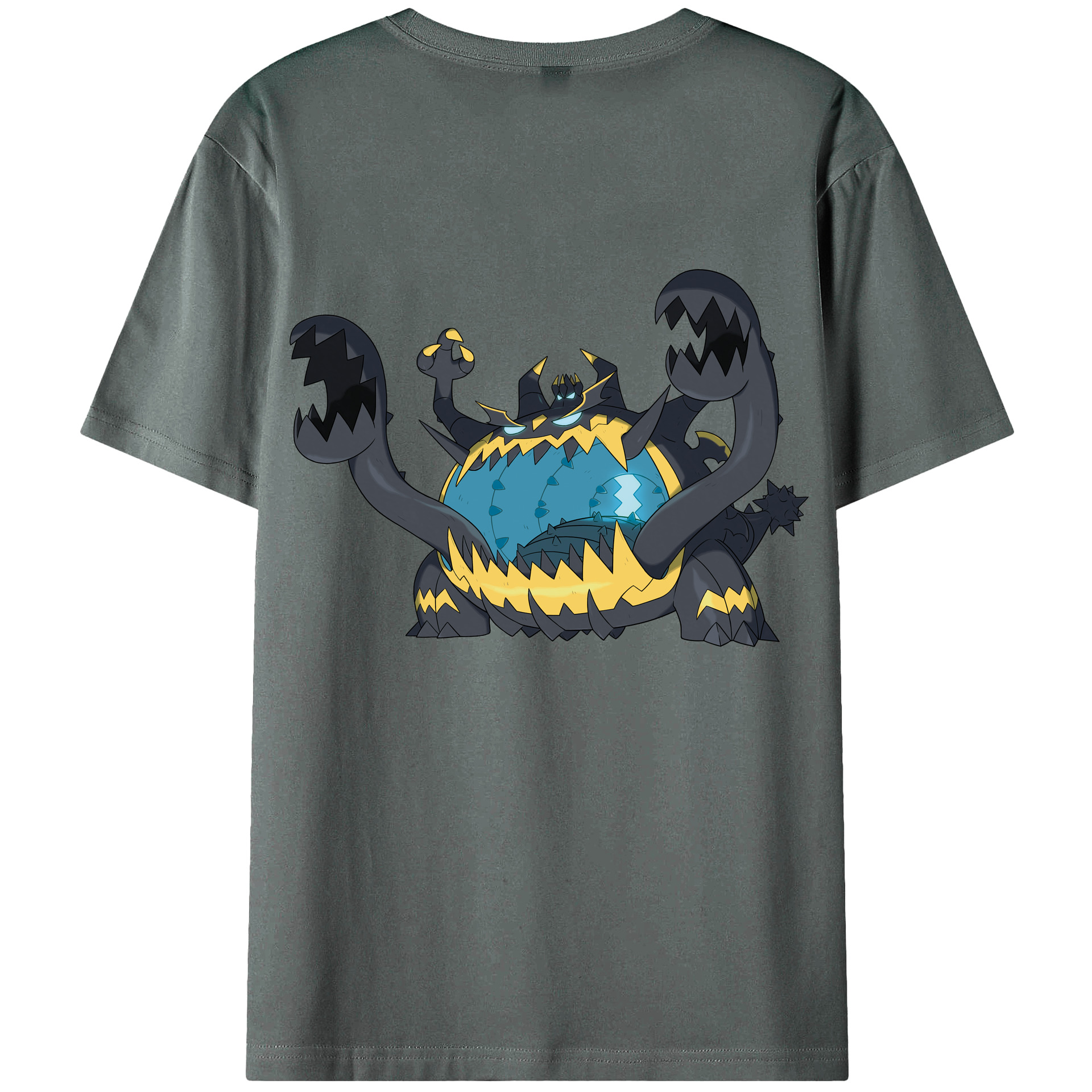 （画像用） ポケットモンスター Pokémon 綿100％ メンズ半袖Tシャツ（バックプリント） 通気性